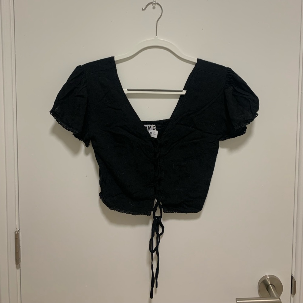 I.Am.Gia. Black Crop Top